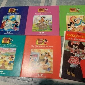 Disney The Talking Mickey Mouse Show Lot Of 6 Books By WOW Worlds of Wonder